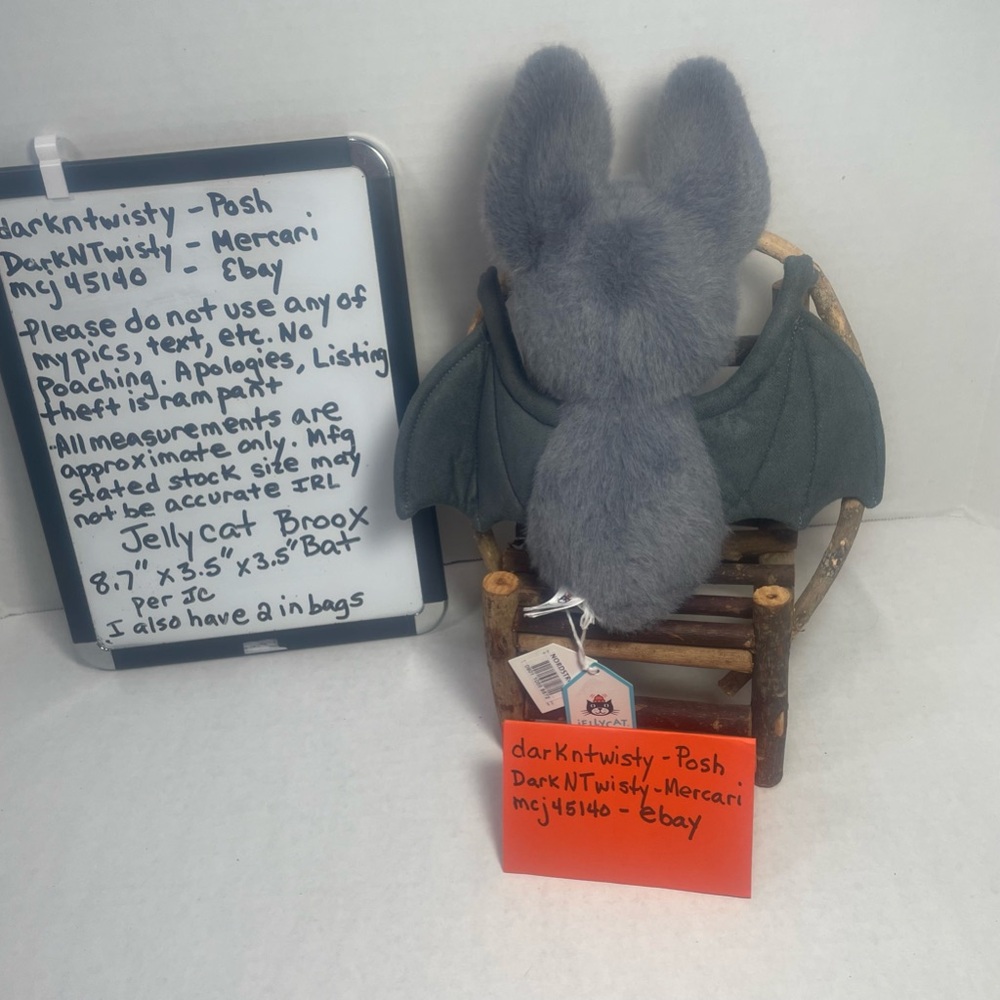 BNWT JELLYCAT BROOX BAT ADORABLE AUTH DIGITAL REC - Picture 6 of 9